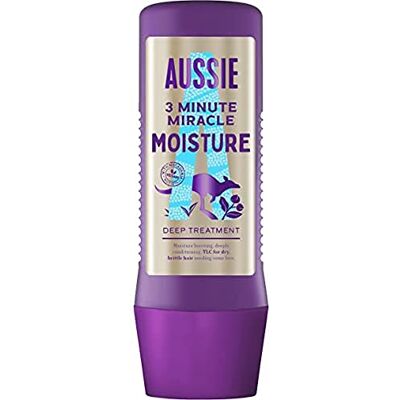 Aussie 3 Minute Miracle Moisture Soin Intensif Végan Pour Cheveux Secs Et Abîmés À l’Huile De Noix De Macadamia Australienne, 225 ml Aussie 3 Minute Miracle Moisture Soin Intensif Végan Pour Cheveux Secs Et Abîmés À l’Huile De Noix De Macadamia Australienne, 225 ml