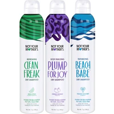 Not Your Mother's Shampooing sec Assorti (Lot de 3) 7 oz Clean Freak, Plump for Joy, Beach Babe Aérosol Tous types de cheveux Plus de volume Not Your Mother's Shampooing sec Assorti (Lot de 3) 7 oz Clean Freak, Plump for Joy, Beach Babe Aérosol Tous types de cheveux Plus de volume
