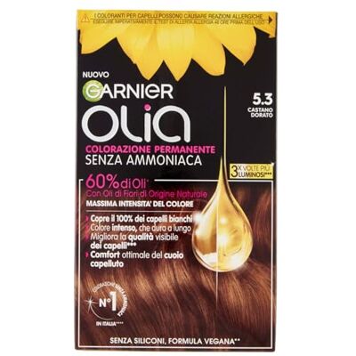 Garnier Huile Teinte Cheveux, Sans Ammoniaque, Couvre Les Cheveux Blancs, Brun Doré Garnier Huile Teinte Cheveux, Sans Ammoniaque, Couvre Les Cheveux Blancs, Brun Doré