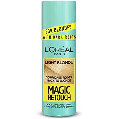 L'Oreal Paris L'Oréal Magic Retouch Dark Roots, Spray anti-cernes instantané pour blondes aux racines foncées, 75 ml, couleur : blond moyen à foncé L'Oreal Paris L'Oréal Magic Retouch Dark Roots, Spray anti-cernes instantané pour blondes aux racines foncées, 75 ml, couleur : blond moyen à foncé