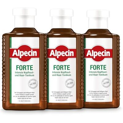Alpecin FORTE, 3 x 200 ml Le tonique contre les pellicules et la perte de cheveux commune Alpecin FORTE, 3 x 200 ml Le tonique contre les pellicules et la perte de cheveux commune