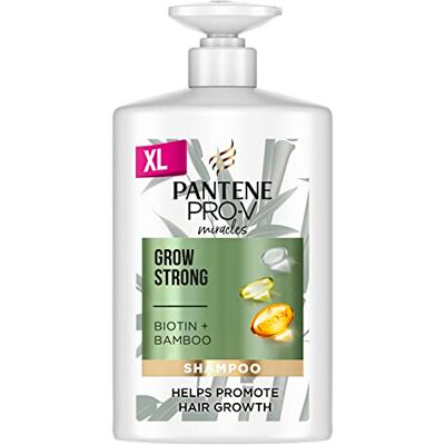 Pantene Shampooing au bambou et à la biotine Shampooing anti-chute femme Bouteille XL avec distributeur, 1 L Pantene Shampooing au bambou et à la biotine Shampooing anti-chute femme Bouteille XL avec distributeur, 1 L
