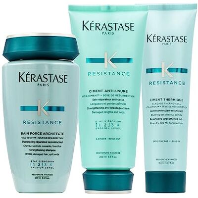 KÉRASTASE Kerastase Resistance Bain Force Architecte, Ciment Anti-Usure & Ciment Thermique Pack KÉRASTASE Kerastase Resistance Bain Force Architecte, Ciment Anti-Usure & Ciment Thermique Pack