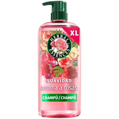 Herbal Essences Shampooing douceur rose 650 ml cheveux secs soyeux nourris, essence rose, ingrédients d'origine naturelle, sans silicone, végétalien, sans cruauté Herbal Essences Shampooing douceur rose 650 ml cheveux secs soyeux nourris, essence rose, ingrédients d'origine naturelle, sans silicone, végétalien, sans cruauté