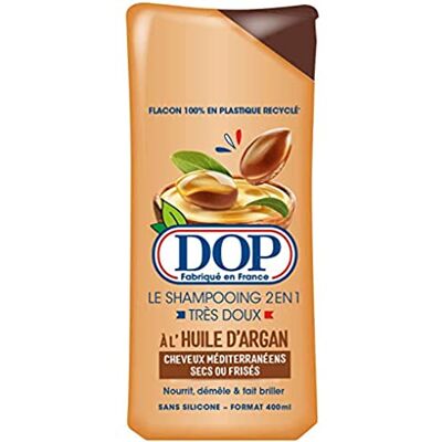 Dop Cheveux secs ou frisés Shampooing Très Doux 2-en-1 à l'Huile d'Argan Dop Cheveux secs ou frisés Shampooing Très Doux 2-en-1 à l'Huile d'Argan