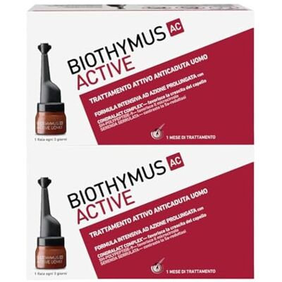 Biothymus Active homme, 20 ampoules anti-chute cheveux homme, traitement actif avec formule intensive à action prolongée, 2 mois de traitement Biothymus Active homme, 20 ampoules anti-chute cheveux homme, traitement actif avec formule intensive à action prolongée, 2 mois de traitement