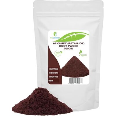 ETC Cosmetic`s Poudre de racine d'Alkanet Racine de Ratanjot 200 gr Masque capillaire, Grisonnement prématuré des cheveux, pellicules et peut favoriser la pousse des cheveux, teinture au savon naturel. ETC Cosmetic`s Poudre de racine d'Alkanet Racine de Ratanjot 200 gr Masque capillaire, Grisonnement prématuré des cheveux, pellicules et peut favoriser la pousse des cheveux, teinture au savon naturel.