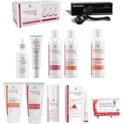 SEBORADIN Maria White Set PRO – Derma Roller – Gommage Professionnel – Sérum Fito Cell – Shampooing x2 – Masque – Activateur Sourcils Cils – Masque Revitalisant – Après-Shampooing – Vitamines SEBORADIN Maria White Set PRO – Derma Roller – Gommage Professionnel – Sérum Fito Cell – Shampooing x2 – Masque – Activateur Sourcils Cils – Masque Revitalisant – Après-Shampooing – Vitamines