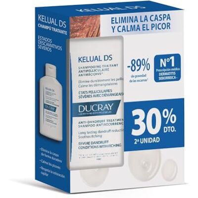 Ducray KELUAL DS anti-dandruff treatment shampoo duo 2 x 100 ml Ducray KELUAL DS anti-dandruff treatment shampoo duo 2 x 100 ml