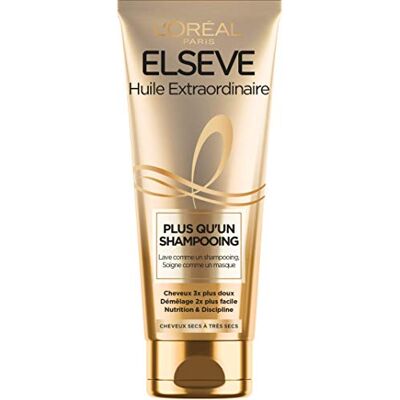L'Oreal Paris L'Oréal Paris Elseve Plus Qu'un Shampooing Lavage & Soin des Cheveux Secs et Abîmés Huile Extraordinaire 200 ml L'Oreal Paris L'Oréal Paris Elseve Plus Qu'un Shampooing Lavage & Soin des Cheveux Secs et Abîmés Huile Extraordinaire 200 ml