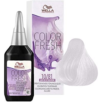 WELLA 10/81 Platinum ash Pearl Golden Blonde Color Fresh Silver 75 ml WELLA 10/81 Platinum ash Pearl Golden Blonde Color Fresh Silver 75 ml