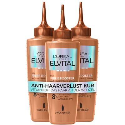L'Oreal Paris L'Oréal Paris Elvital Fiber Booster Sérum anti-perte de cheveux unisexe 3 x 102 ml L'Oreal Paris L'Oréal Paris Elvital Fiber Booster Sérum anti-perte de cheveux unisexe 3 x 102 ml