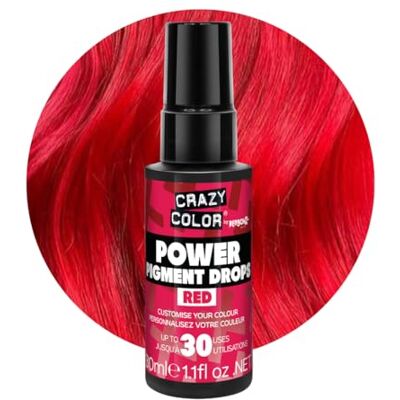 Crazy Color Red Power Pigments 30 utilisations Pigments ultra concentrés, toner personnalisé et teinture semi-permanente de la maison Formule végétalienne Sans javel ni ammoniaque 30 ml Crazy Color Red Power Pigments 30 utilisations Pigments ultra concentrés, toner personnalisé et teinture semi-permanente de la maison Formule végétalienne Sans javel ni ammoniaque 30 ml