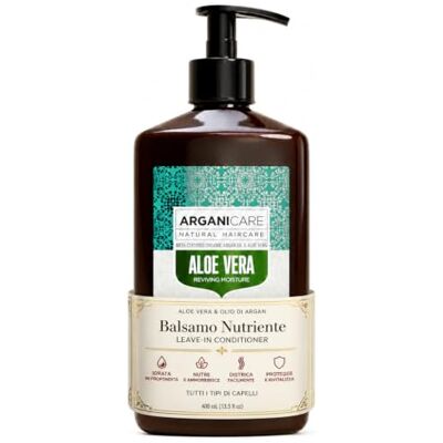 Arganicare Gamme Aloe Vera CRÈME DE SOIN SANS-RINÇAGE Aloe Vera Hydrate & Renforce intensement Effet Brillant Haute Protection Cheveux ternes très secs et frisés 400mL Arganicare Gamme Aloe Vera CRÈME DE SOIN SANS-RINÇAGE Aloe Vera Hydrate & Renforce intensement Effet Brillant Haute Protection Cheveux ternes très secs et frisés 400mL