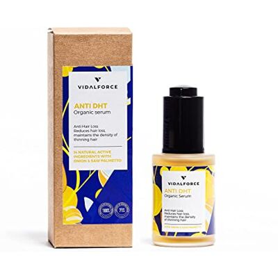 VIDALFORCE Sérum Anti Chute I Anti DHT Saw Palmetto, Oignon, et 14 Ingrédients Actifs Naturels I DHT Blocker. Chute de Cheveux. Alternative Naturelle au Minoxidil pour les Cheveux des Hommes et des Femmes VIDALFORCE Sérum Anti Chute I Anti DHT Saw Palmetto, Oignon, et 14 Ingrédients Actifs Naturels I DHT Blocker. Chute de Cheveux. Alternative Naturelle au Minoxidil pour les Cheveux des Hommes et des Femmes