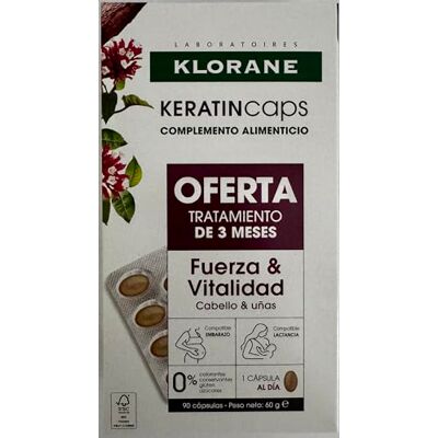 Klorane Keratincaps Cã¡Psulas Para Fortalecer Y Revitalizar El Cabello Pack 3 X 30 Cã¡Psulsa Klorane Keratincaps Cã¡Psulas Para Fortalecer Y Revitalizar El Cabello Pack 3 X 30 Cã¡Psulsa