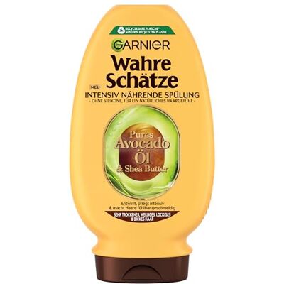 Garnier Wahre Schätze Après-shampoing nourrissant intense à l'huile d'avocat pure et au beurre de karité Garnier Wahre Schätze Après-shampoing nourrissant intense à l'huile d'avocat pure et au beurre de karité