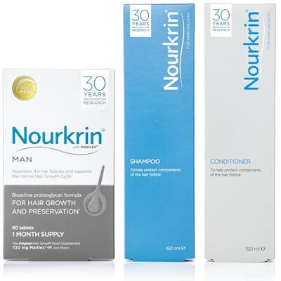Nourkrin Man Value Pack with Free Shampoo and Conditioner Nourkrin Man Value Pack with Free Shampoo and Conditioner