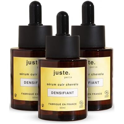 JUSTE PARIS Serum pousse cheveux Bio Cure 3 mois + 7000 cheveux Traitement microbiote cuir chevelu Anti chute femme et homme Favorise la croissance capillaire Fabriqué en France JUSTE PARIS Serum pousse cheveux Bio Cure 3 mois + 7000 cheveux Traitement microbiote cuir chevelu Anti chute femme et homme Favorise la croissance capillaire Fabriqué en France
