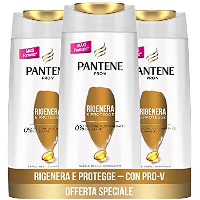 Pantene Pro-V Shampoo Rigenera & protection, cheveux faibles ou abîmés, grand format de 3 x 675 ml Pantene Pro-V Shampoo Rigenera & protection, cheveux faibles ou abîmés, grand format de 3 x 675 ml