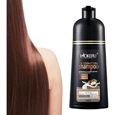 Zankie MOKERU Shampooing Colorant Professionnel à l'huile d'argan et de noix de coco 500 ml : Shampooing de coloration des cheveux à action immédiate et longue durée Shampooing magique Colorant les cheveux en quelques minutes Longue durée Zankie MOKERU Shampooing Colorant Professionnel à l'huile d'argan et de noix de coco 500 ml : Shampooing de coloration des cheveux à action immédiate et longue durée Shampooing magique Colorant les cheveux en quelques minutes Longue durée