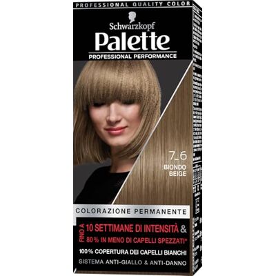 Schwarzkopf , Palette Coloration Permanente, Teinte pour Cheveux, Crème Colorante Professionnelle, Couverture des Cheveux Blancs, Système Anti-Dommage, Teinte 7-6 Blonde Schwarzkopf , Palette Coloration Permanente, Teinte pour Cheveux, Crème Colorante Professionnelle, Couverture des Cheveux Blancs, Système Anti-Dommage, Teinte 7-6 Blonde