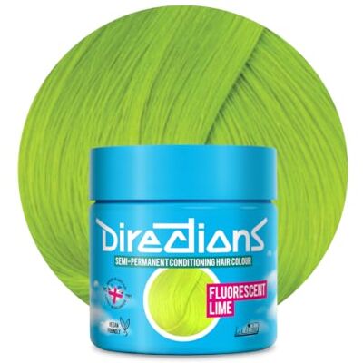 La Riche Directions Semi-Permanent Coloration pour Cheveux, Fluorescent Lime, 88 ml La Riche Directions Semi-Permanent Coloration pour Cheveux, Fluorescent Lime, 88 ml