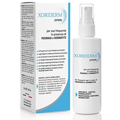 Licofarma Xoriderm Serum Lotion Spray utile en Cas de Psoriasis et de Dermatite du Cuir Chevelu. Action Apaisante, Hydratante et Normalisante. Licofarma Xoriderm Serum Lotion Spray utile en Cas de Psoriasis et de Dermatite du Cuir Chevelu. Action Apaisante, Hydratante et Normalisante.