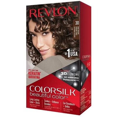 REVLON Colorsilk Coloration des Cheveaux N° 30 Brun Foncé 59,1 ml REVLON Colorsilk Coloration des Cheveaux N° 30 Brun Foncé 59,1 ml