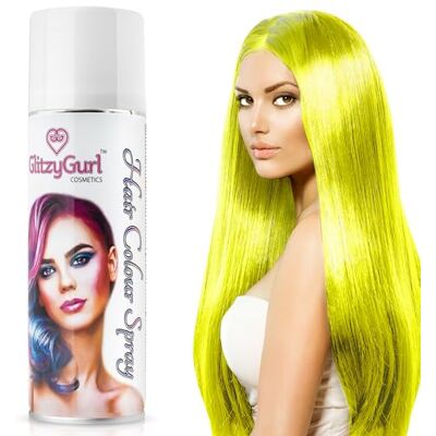 GlitzyGurl Coloration capillaire en spray 125 ml Jaune fluo GlitzyGurl Coloration capillaire en spray 125 ml Jaune fluo