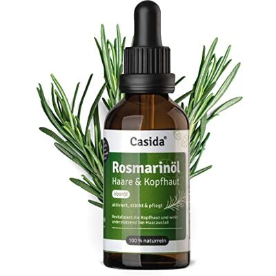 Casida ® Huile de romarin pour les cheveux et le cuir chevelu contre la perte de cheveux pour stimuler la croissance des cheveux et traiter le cuir chevelu composée à 100% d'huiles naturelles pures la qualité des pharmacies 50 ml Casida ® Huile de romarin pour les cheveux et le cuir chevelu contre la perte de cheveux pour stimuler la croissance des cheveux et traiter le cuir chevelu composée à 100% d'huiles naturelles pures la qualité des pharmacies 50 ml