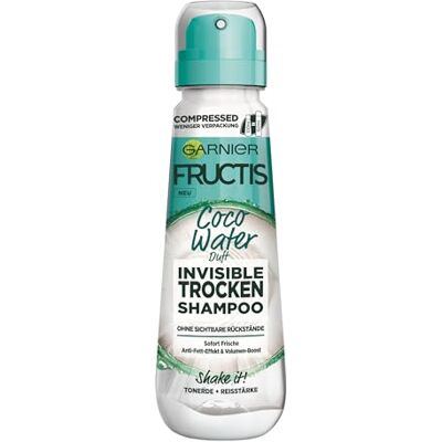 Garnier Shampooing sec Invisible, anti-plaque, cheveux gras avec boost, parfum frais de coco, eau de coco, fructis, 100 ml Garnier Shampooing sec Invisible, anti-plaque, cheveux gras avec boost, parfum frais de coco, eau de coco, fructis, 100 ml