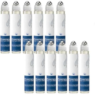 SKZKK Sérum de croissance des cheveux roll-on au romarin, sérum pour cheveux frisés, réduit la chute des cheveux et renforce les follicules pileux pour des cheveux plus épais et plus frais, convient à tous SKZKK Sérum de croissance des cheveux roll-on au romarin, sérum pour cheveux frisés, réduit la chute des cheveux et renforce les follicules pileux pour des cheveux plus épais et plus frais, convient à tous