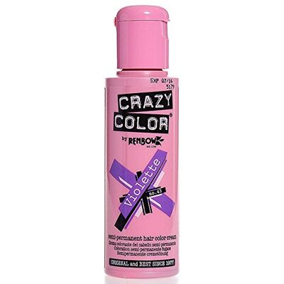 Crazy Color Lot de 4 crèmes colorantes semi-permanentes Violet n°43 100 ml Crazy Color Lot de 4 crèmes colorantes semi-permanentes Violet n°43 100 ml