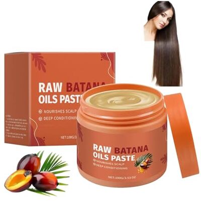 JIAOY Pâte à l'huile de Batana brute Pâte à l'huile de batana brute pour la croissance des cheveux Masque capillaire pour cheveux secs et abîmés Empêche la chute des cheveux pour des cheveux plus JIAOY Pâte à l'huile de Batana brute Pâte à l'huile de batana brute pour la croissance des cheveux Masque capillaire pour cheveux secs et abîmés Empêche la chute des cheveux pour des cheveux plus