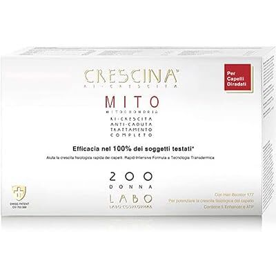 CRESCINA Transdermic Mito Double Traitement Re-Croissance et Anti-chute pour cheveux éclaircis 200 Femmes 40 ampoules (20+20) CRESCINA Transdermic Mito Double Traitement Re-Croissance et Anti-chute pour cheveux éclaircis 200 Femmes 40 ampoules (20+20)