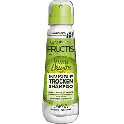 Garnier Shampooing Sec Invisible Cheveux Plats Gras avec Volume Boost Parfum Frais Agrumes Yuzu Citron Fructis 100ml Garnier Shampooing Sec Invisible Cheveux Plats Gras avec Volume Boost Parfum Frais Agrumes Yuzu Citron Fructis 100ml