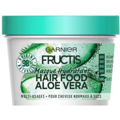 Garnier Hair Food Fructis Masque Hydratant Multi-Usages Aloe Vera Pour Cheveux Normaux à Secs 390 ml Garnier Hair Food Fructis Masque Hydratant Multi-Usages Aloe Vera Pour Cheveux Normaux à Secs 390 ml