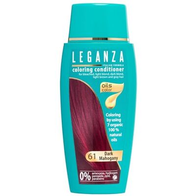 Leganza Baume colorant naturel pour cheveux acajou foncé n° 61 Baume colorant pour cheveux sans ammoniaque Enrichi en huiles naturelles bain de couleur couvre les cheveux gris 150ML Leganza Baume colorant naturel pour cheveux acajou foncé n° 61 Baume colorant pour cheveux sans ammoniaque Enrichi en huiles naturelles bain de couleur couvre les cheveux gris 150ML