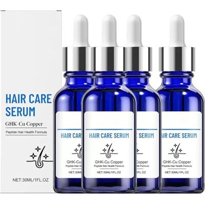 Sgjwyc Ghk-Cu Sérum capillaire au peptide de cuivre Ghk-Cu pour cheveux secs, abîmés, renforce et épaissit les cheveux, soutient l'humidité du cuir chevelu sec, non gras (4 pièces) Sgjwyc Ghk-Cu Sérum capillaire au peptide de cuivre Ghk-Cu pour cheveux secs, abîmés, renforce et épaissit les cheveux, soutient l'humidité du cuir chevelu sec, non gras (4 pièces)