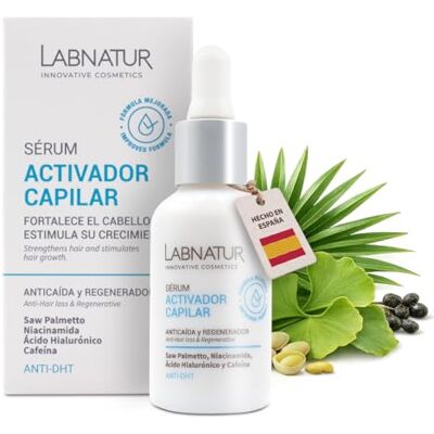 LABNATUR Sérum activateur capillaire 30 ml . Anti-chute et régénérateur pour femme et homme. Actifs naturels et Saw Palmetto. Croissance des cheveux. Augmente la densité capillaire. LABNATUR Sérum activateur capillaire 30 ml . Anti-chute et régénérateur pour femme et homme. Actifs naturels et Saw Palmetto. Croissance des cheveux. Augmente la densité capillaire.