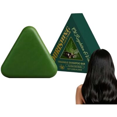 XUSHAOLUN Barre de shampooing Nature Triangle, shampooing au savon vert Nature Seven, lavage capillaire antipelliculaire pour la croissance des cheveux et le contrôle de l'huile, amélioration frisottis (1PCS) XUSHAOLUN Barre de shampooing Nature Triangle, shampooing au savon vert Nature Seven, lavage capillaire antipelliculaire pour la croissance des cheveux et le contrôle de l'huile, amélioration frisottis (1PCS)