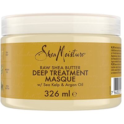 Shea Moisture Masque Traitement Intense Pour les cheveux secs Au Beurre de Karité et Huile d'Argan Fortifie et Revitalise les cheveux 326ml Shea Moisture Masque Traitement Intense Pour les cheveux secs Au Beurre de Karité et Huile d'Argan Fortifie et Revitalise les cheveux 326ml