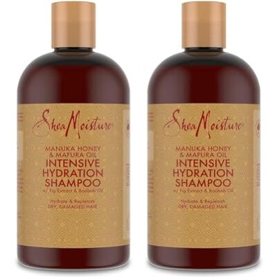 Shea Moisture SheaMoisture Shampooing Intensive Hydration pour cheveux secs et abîmés Miel de Manuka et Huile de Mafura 2 x 384 ml Shea Moisture SheaMoisture Shampooing Intensive Hydration pour cheveux secs et abîmés Miel de Manuka et Huile de Mafura 2 x 384 ml