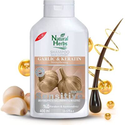 MyBalance Body & Mind Seed Natural Herbs Shampooing à la kératine à l'ail 400 ml Inodore Idéal pour le cuir chevelu sec et les cheveux abîmés Anti-chute de cheveux Pour femmes et hommes Cure capillaire à la MyBalance Body & Mind Seed Natural Herbs Shampooing à la kératine à l'ail 400 ml Inodore Idéal pour le cuir chevelu sec et les cheveux abîmés Anti-chute de cheveux Pour femmes et hommes Cure capillaire à la