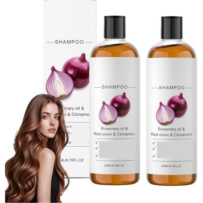 SHEHABOR Lot de 2 shampoings à la biotine au romarin et à l'oignon pour cheveux volumineux Shampoing doux pour cuir chevelu Shampooing épaississant et hydratant Pour cheveux fins SHEHABOR Lot de 2 shampoings à la biotine au romarin et à l'oignon pour cheveux volumineux Shampoing doux pour cuir chevelu Shampooing épaississant et hydratant Pour cheveux fins