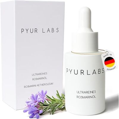 Pyur Labs Huile de romarin ultra pure 100 % Qualité pharmaceutique Stimule la croissance des cheveux – Huile capillaire en cas de perte de cheveux Femmes et hommes Romarin Cheveux et barbe Pyur Labs Huile de romarin ultra pure 100 % Qualité pharmaceutique Stimule la croissance des cheveux – Huile capillaire en cas de perte de cheveux Femmes et hommes Romarin Cheveux et barbe