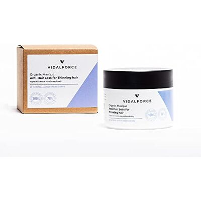 VIDALFORCE Masque anti-chute pour cheveux fins et sans volume : Beurre d'argan karité détox et jojoba naturel : Masque professionnel pour les coiffeurs : 200ml VIDALFORCE Masque anti-chute pour cheveux fins et sans volume : Beurre d'argan karité détox et jojoba naturel : Masque professionnel pour les coiffeurs : 200ml