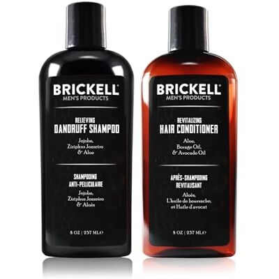 Brickell Men's Products Brickell Ensemble shampooing et après-shampoing anti-pelliculaire pour homme Tous naturels et biologiques, parfumés Brickell Men's Products Brickell Ensemble shampooing et après-shampoing anti-pelliculaire pour homme Tous naturels et biologiques, parfumés