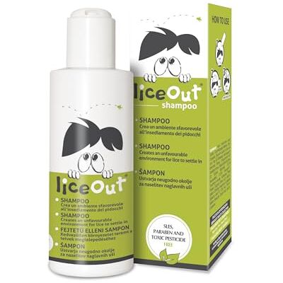 LICE OUT Traitement des poux pour enfants. Shampooing anti-poux et lentes naturel avec huiles essentielles. Doux sur le cuir chevelu sans pesticides. 125 ml LICE OUT Traitement des poux pour enfants. Shampooing anti-poux et lentes naturel avec huiles essentielles. Doux sur le cuir chevelu sans pesticides. 125 ml